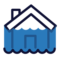 Flood insurance icon